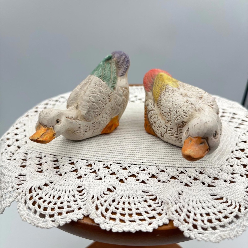 D.B.E Montreal Pottery Colored Ducks Goose